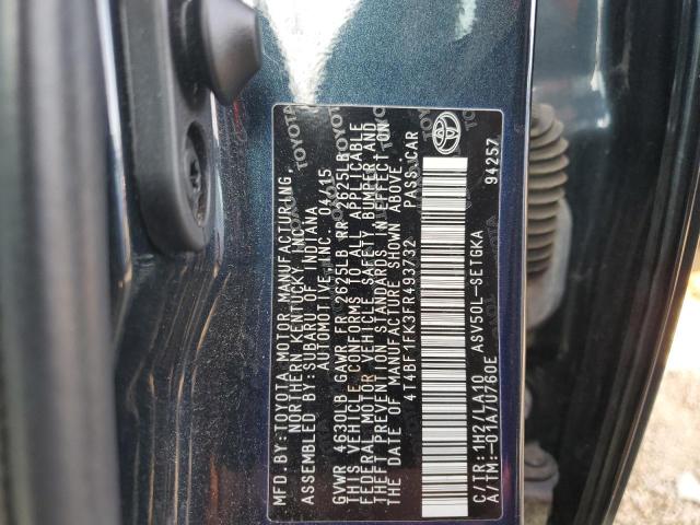 Photo 9 VIN: 4T4BF1FK3FR493732 - TOYOTA CAMRY HYBR 