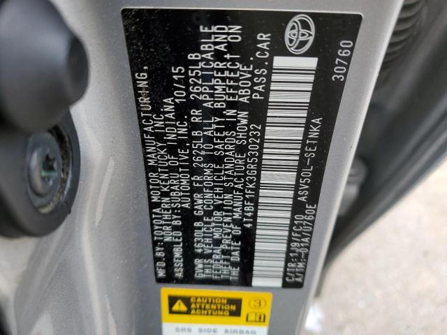 Photo 12 VIN: 4T4BF1FK3GR530232 - TOYOTA CAMRY 