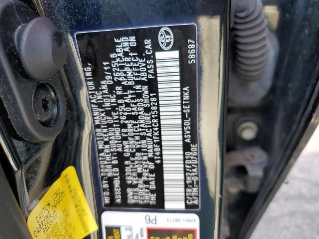 Photo 12 VIN: 4T4BF1FK4CR158281 - TOYOTA CAMRY BASE 