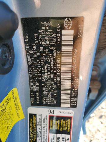 Photo 11 VIN: 4T4BF1FK4CR165036 - TOYOTA CAMRY BASE 