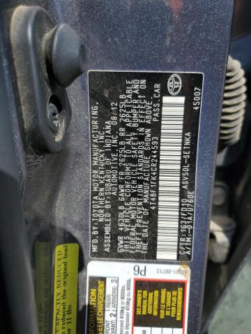 Photo 9 VIN: 4T4BF1FK4CR244593 - TOYOTA CAMRY BASE 