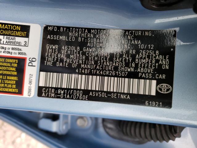 Photo 11 VIN: 4T4BF1FK4CR261507 - TOYOTA CAMRY BASE 