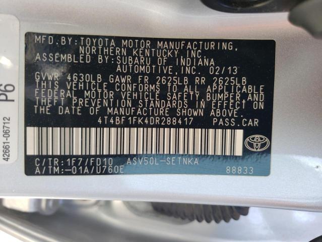 Photo 11 VIN: 4T4BF1FK4DR288417 - TOYOTA CAMRY 