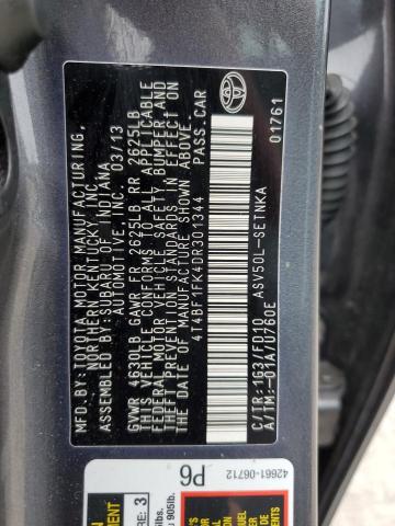 Photo 12 VIN: 4T4BF1FK4DR301344 - TOYOTA CAMRY L 