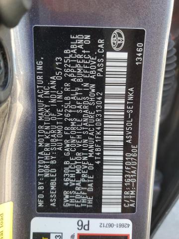 Photo 12 VIN: 4T4BF1FK4DR313042 - TOYOTA CAMRY L 