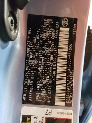 Photo 11 VIN: 4T4BF1FK4DR315891 - TOYOTA CAMRY L 