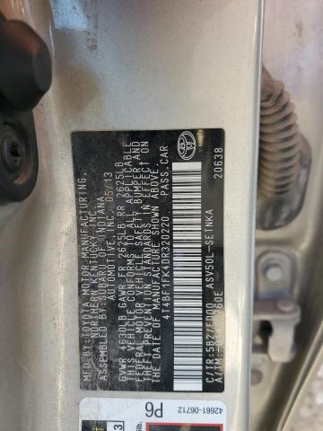 Photo 11 VIN: 4T4BF1FK4DR320220 - TOYOTA CAMRY L 