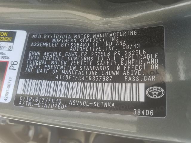 Photo 9 VIN: 4T4BF1FK4ER337987 - TOYOTA CAMRY L 