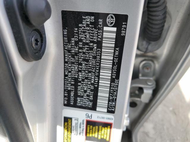 Photo 12 VIN: 4T4BF1FK4ER398353 - TOYOTA CAMRY 