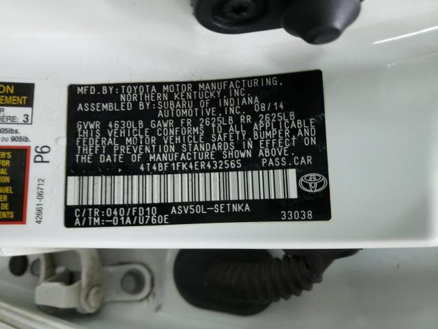 Photo 12 VIN: 4T4BF1FK4ER432565 - TOYOTA CAMRY L 