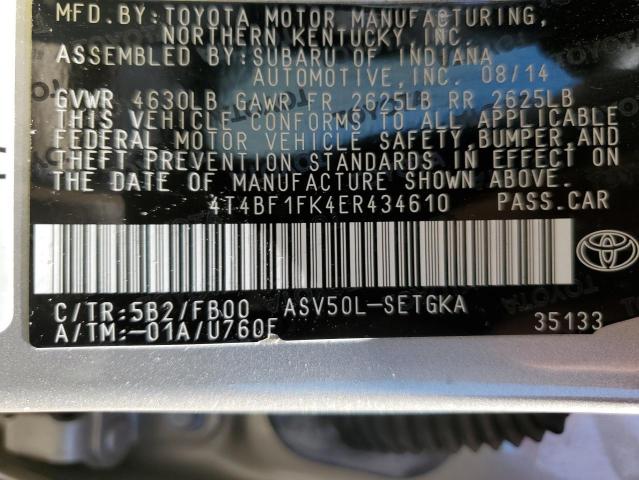 Photo 11 VIN: 4T4BF1FK4ER434610 - TOYOTA CAMRY 