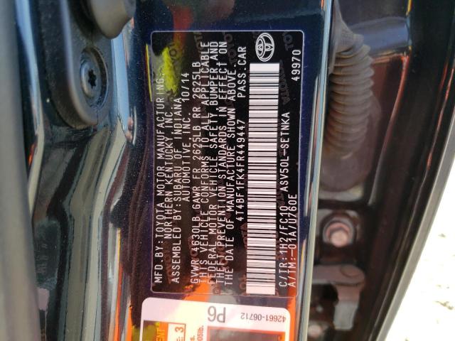 Photo 11 VIN: 4T4BF1FK4FR449447 - TOYOTA CAMRY LE 