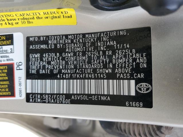 Photo 11 VIN: 4T4BF1FK4FR461145 - TOYOTA CAMRY 