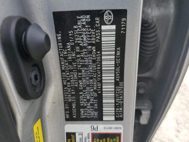 Photo 11 VIN: 4T4BF1FK4FR470654 - TOYOTA CAMRY LE 