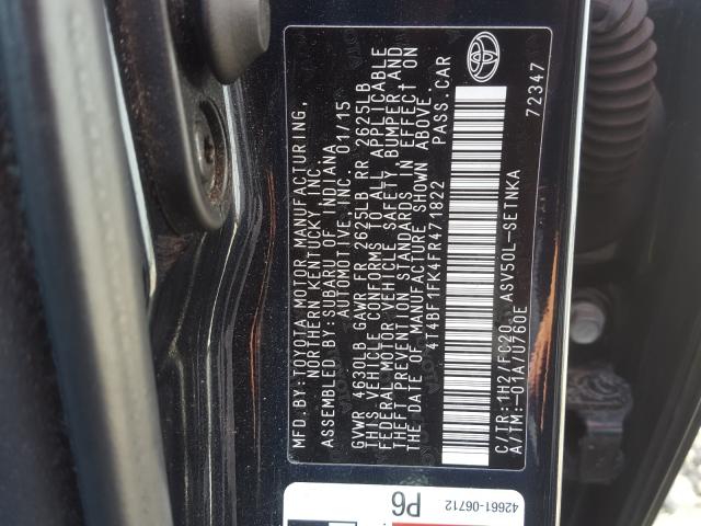 Photo 9 VIN: 4T4BF1FK4FR471822 - TOYOTA CAMRY LE 