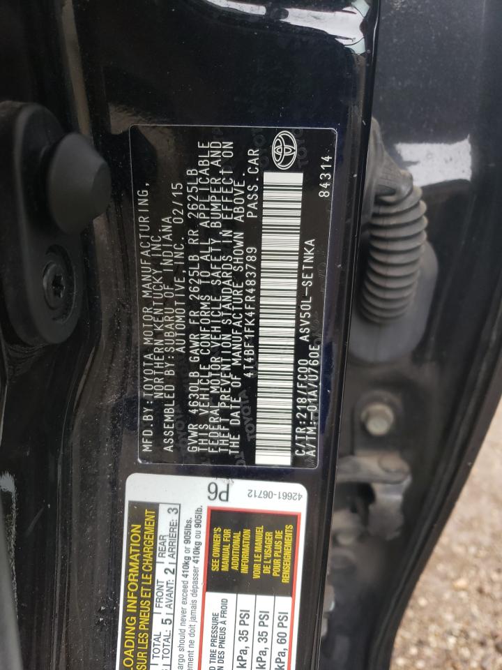 Photo 11 VIN: 4T4BF1FK4FR483789 - TOYOTA CAMRY 