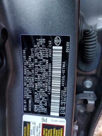 Photo 11 VIN: 4T4BF1FK4FR489964 - TOYOTA CAMRY 