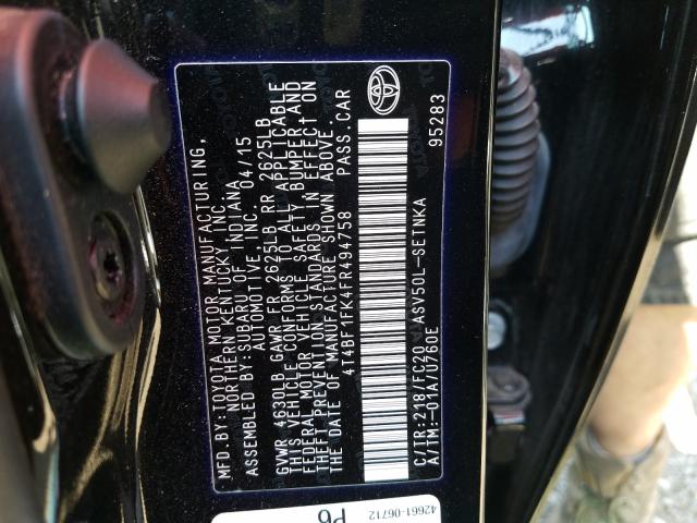 Photo 9 VIN: 4T4BF1FK4FR494758 - TOYOTA CAMRY 