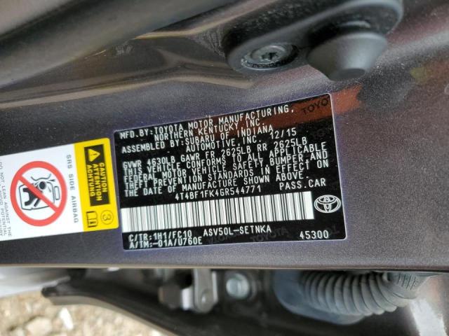 Photo 9 VIN: 4T4BF1FK4GR544771 - TOYOTA CAMRY LE 