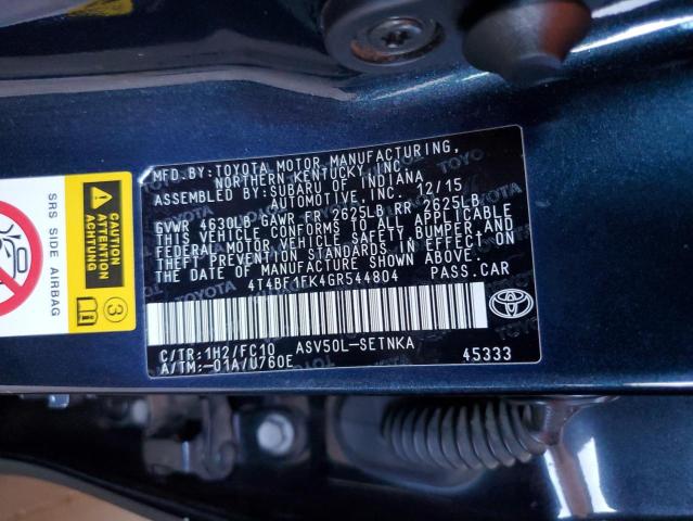 Photo 11 VIN: 4T4BF1FK4GR544804 - TOYOTA CAMRY LE 