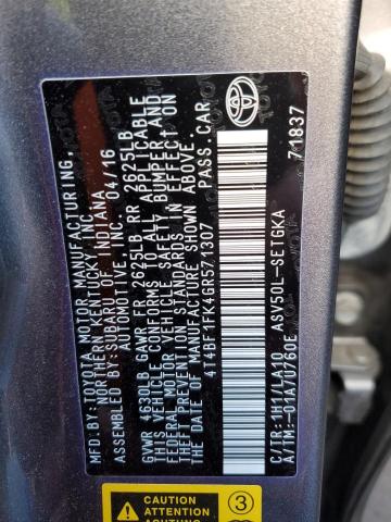 Photo 11 VIN: 4T4BF1FK4GR571307 - TOYOTA CAMRY 