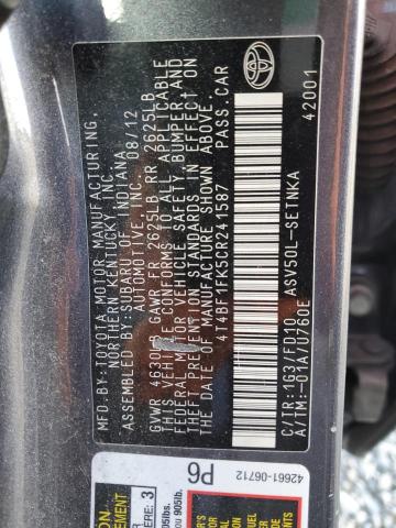 Photo 11 VIN: 4T4BF1FK5CR241587 - TOYOTA CAMRY BASE 