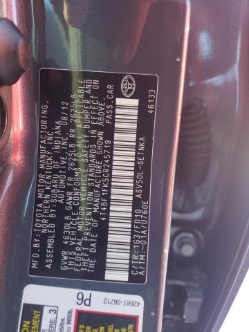 Photo 12 VIN: 4T4BF1FK5CR245719 - TOYOTA CAMRY 