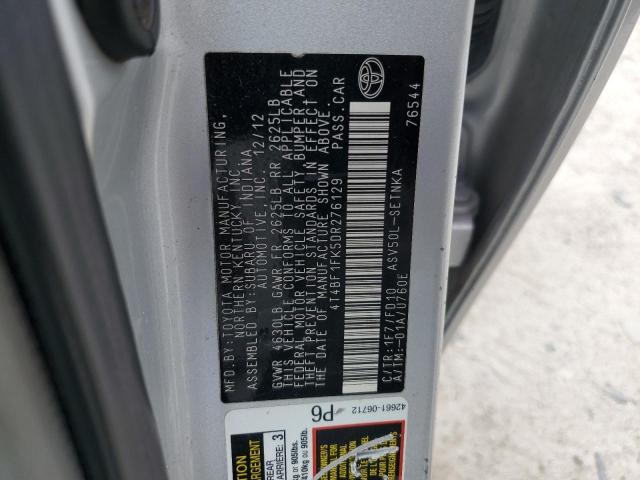 Photo 12 VIN: 4T4BF1FK5DR276129 - TOYOTA CAMRY L 