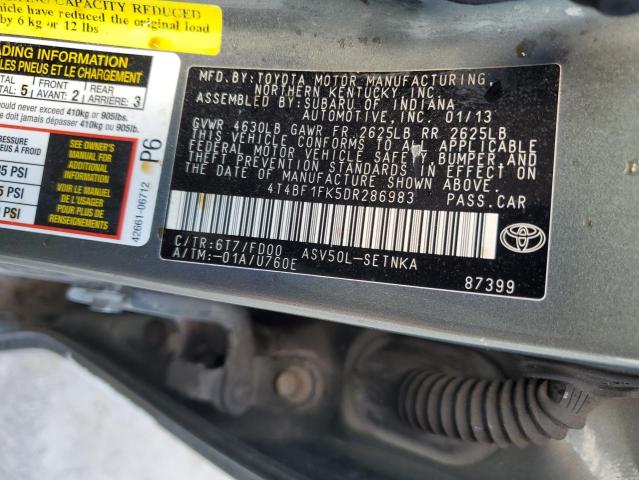 Photo 12 VIN: 4T4BF1FK5DR286983 - TOYOTA CAMRY L 