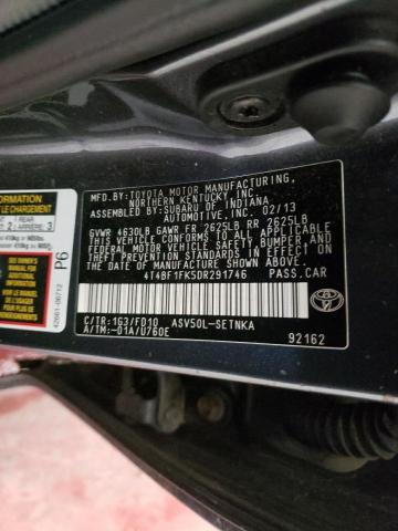 Photo 12 VIN: 4T4BF1FK5DR291746 - TOYOTA CAMRY L 