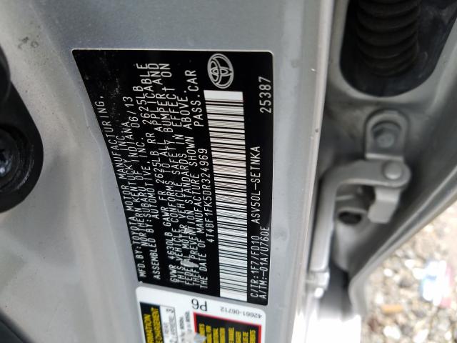 Photo 9 VIN: 4T4BF1FK5DR324969 - TOYOTA CAMRY L 