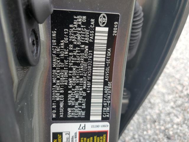 Photo 9 VIN: 4T4BF1FK5DR327631 - TOYOTA CAMRY L 