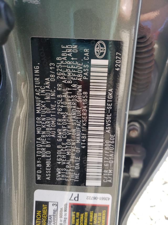 Photo 9 VIN: 4T4BF1FK5ER341658 - TOYOTA CAMRY L 