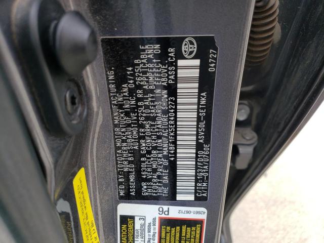 Photo 11 VIN: 4T4BF1FK5ER404273 - TOYOTA CAMRY L 