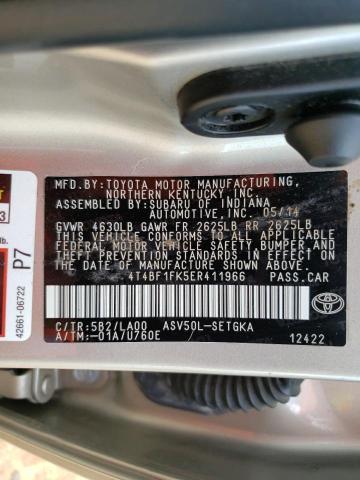 Photo 11 VIN: 4T4BF1FK5ER411966 - TOYOTA CAMRY L 