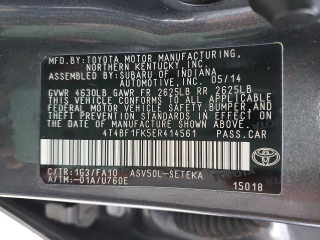 Photo 9 VIN: 4T4BF1FK5ER414561 - TOYOTA CAMRY L 