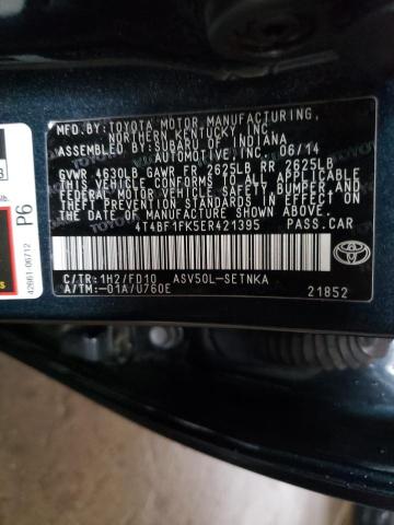 Photo 9 VIN: 4T4BF1FK5ER421395 - TOYOTA CAMRY L 