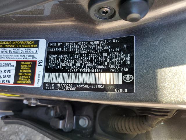 Photo 9 VIN: 4T4BF1FK5FR461476 - TOYOTA CAMRY LE 