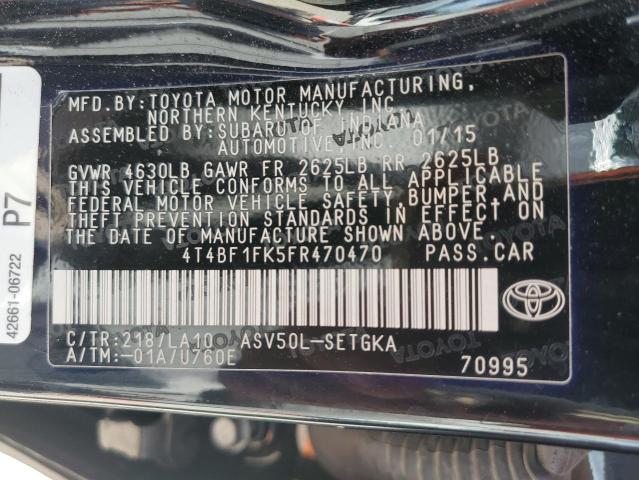 Photo 12 VIN: 4T4BF1FK5FR470470 - TOYOTA CAMRY LE 