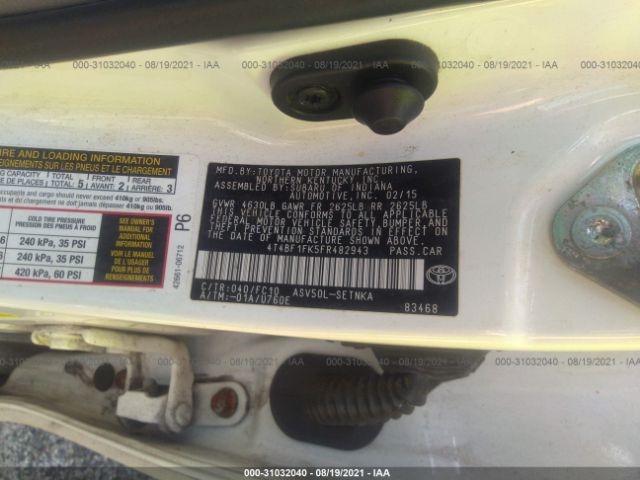 Photo 8 VIN: 4T4BF1FK5FR482943 - TOYOTA CAMRY 