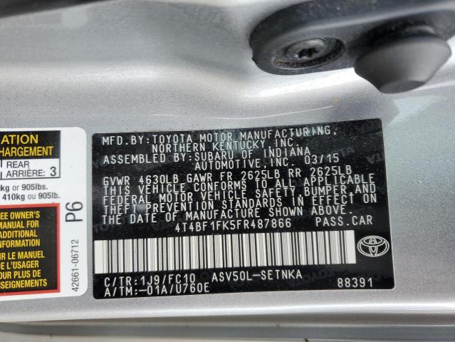 Photo 11 VIN: 4T4BF1FK5FR487866 - TOYOTA CAMRY LE 