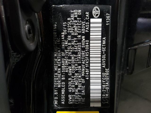 Photo 12 VIN: 4T4BF1FK5FR510840 - TOYOTA CAMRY 