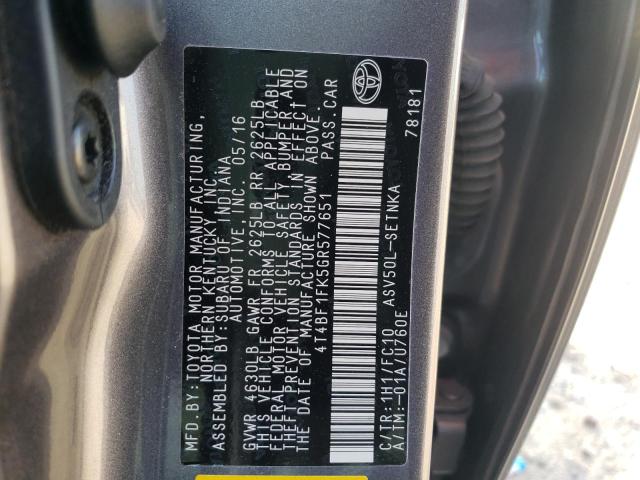 Photo 9 VIN: 4T4BF1FK5GR577651 - TOYOTA CAMRY LE 