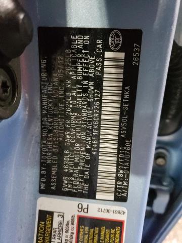 Photo 11 VIN: 4T4BF1FK6CR226127 - TOYOTA CAMRY BASE 