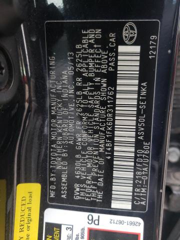 Photo 9 VIN: 4T4BF1FK6DR311762 - TOYOTA CAMRY L 