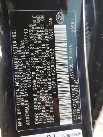 Photo 11 VIN: 4T4BF1FK6DR329162 - TOYOTA CAMRY L 