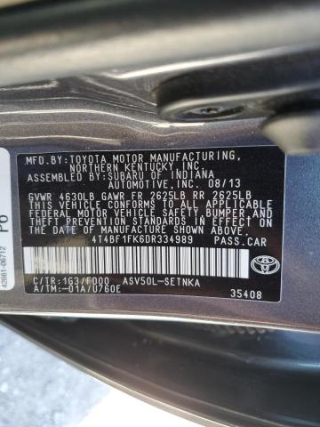 Photo 11 VIN: 4T4BF1FK6DR334989 - TOYOTA CAMRY 