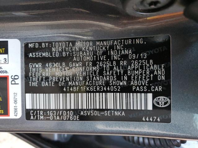 Photo 11 VIN: 4T4BF1FK6ER344052 - TOYOTA CAMRY 