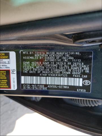 Photo 9 VIN: 4T4BF1FK6ER367525 - TOYOTA CAMRY L 