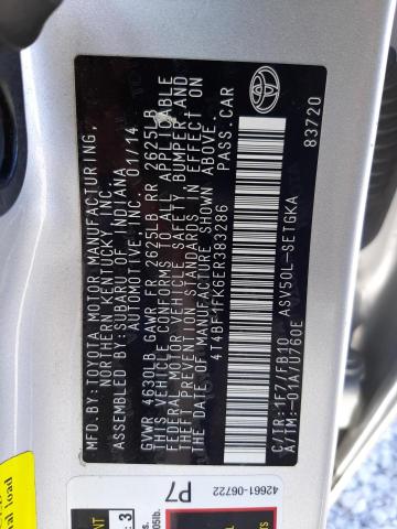 Photo 11 VIN: 4T4BF1FK6ER383286 - TOYOTA CAMRY L 